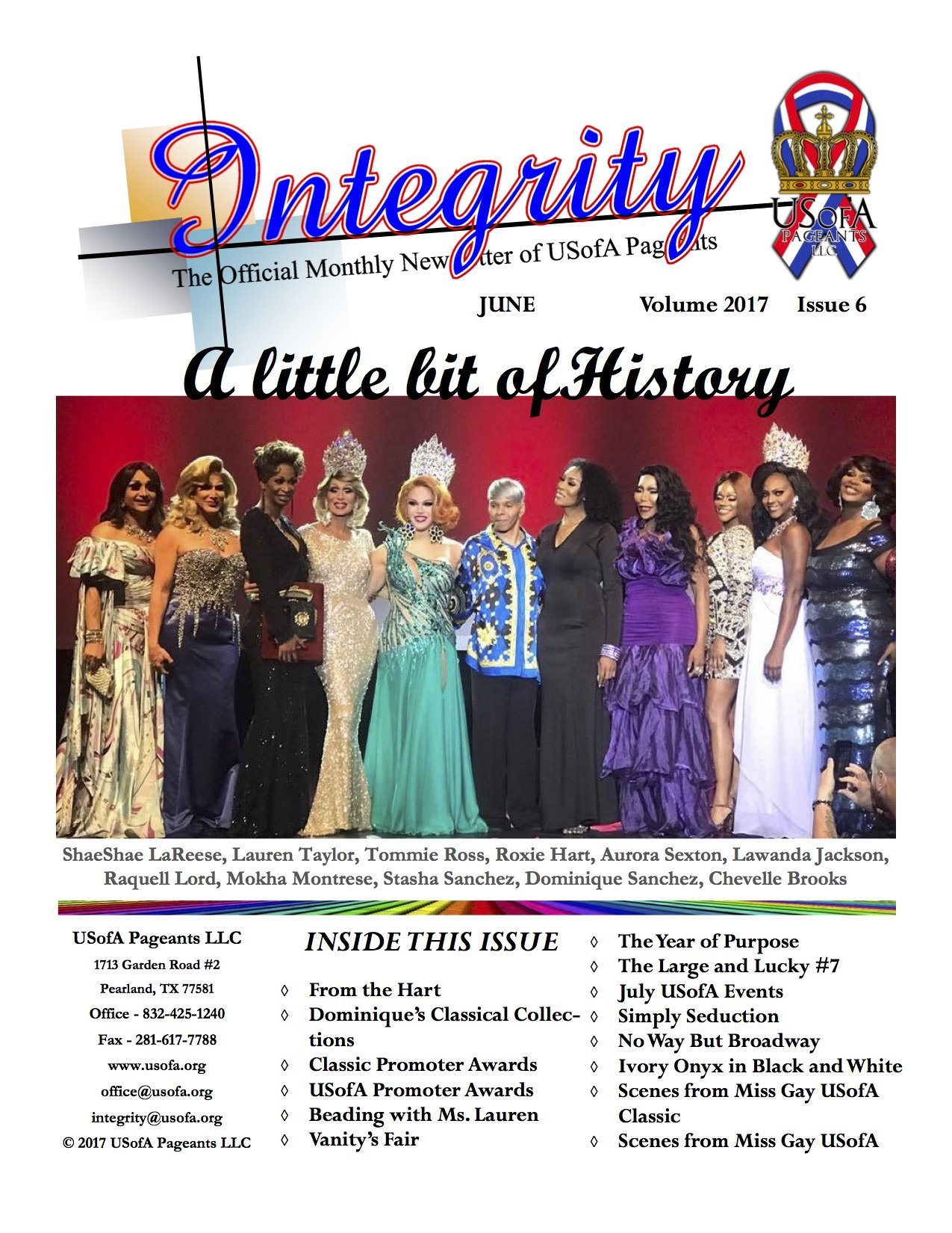 USofA Pageants Integrity Newsletter June 2017