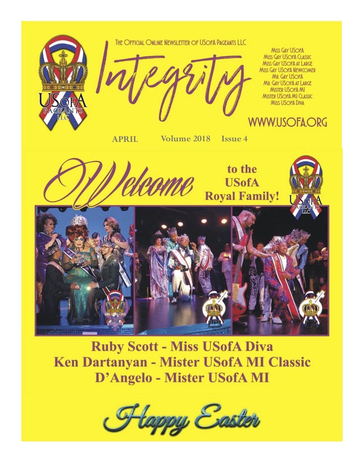USofA Pageants Integrity Newsletter April 2018