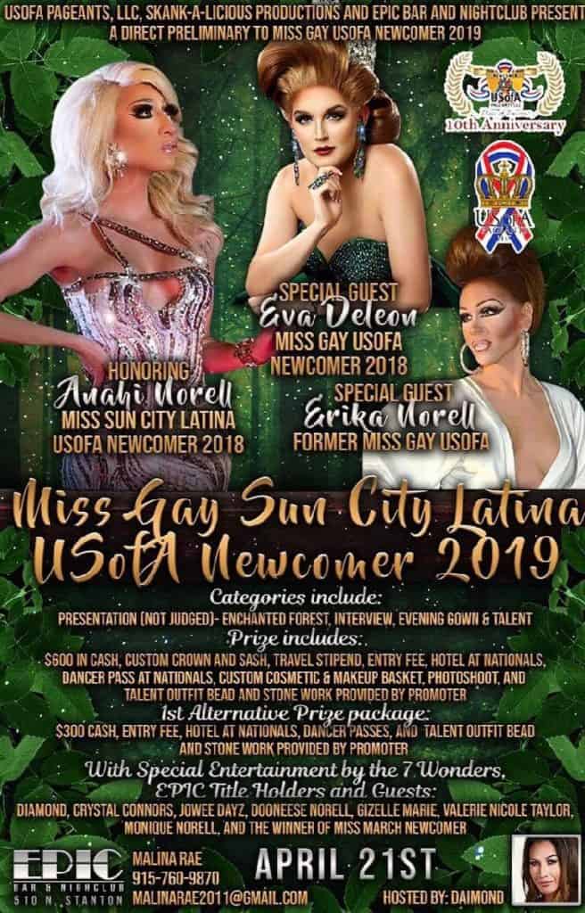 Miss Gay Sun City Latina USofA Newcomer 2019 #usofapageants